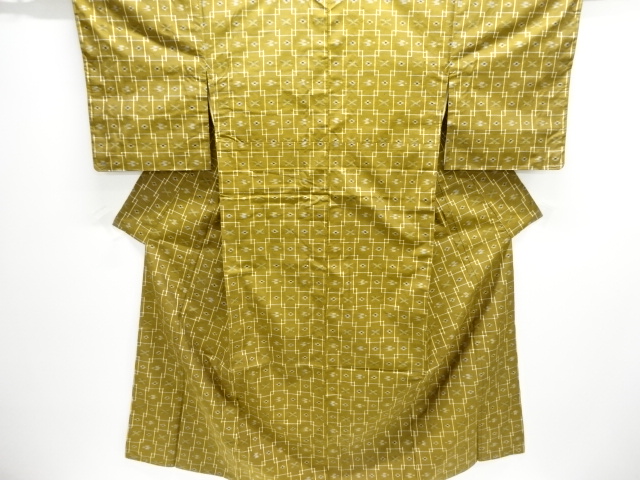 アンティーク　本場琉球絣手織り紬着物(材料)